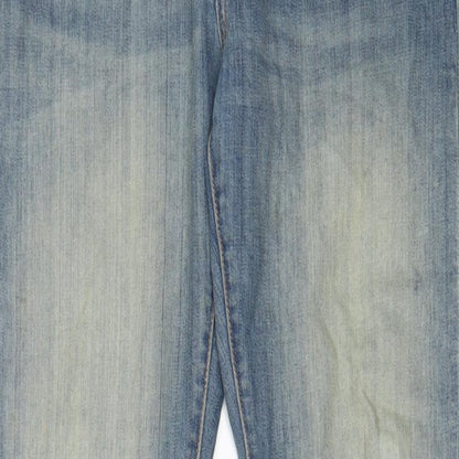 Levi's Mens Blue Cotton Straight Jeans Size 27 in L32 in Regular Button