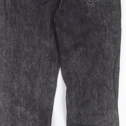Gap Womens Black Cotton Straight Jeans Size 25 in L26 in Regular Button