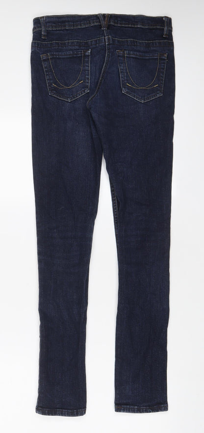 Denim & Co. Womens Blue Cotton Skinny Jeans Size 8 L31 in Regular Zip