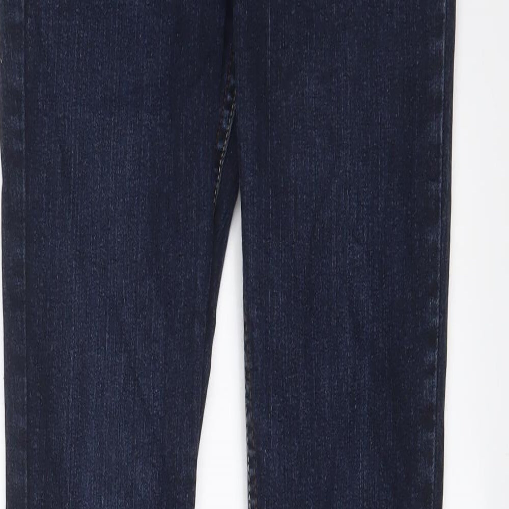 Denim & Co. Womens Blue Cotton Skinny Jeans Size 8 L31 in Regular Zip