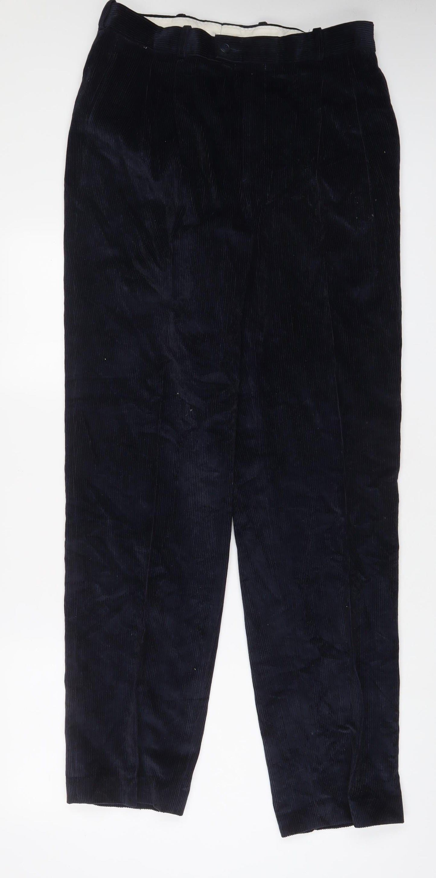 Mens UK Size 32 in Best Regular Fit  Blue Trousers