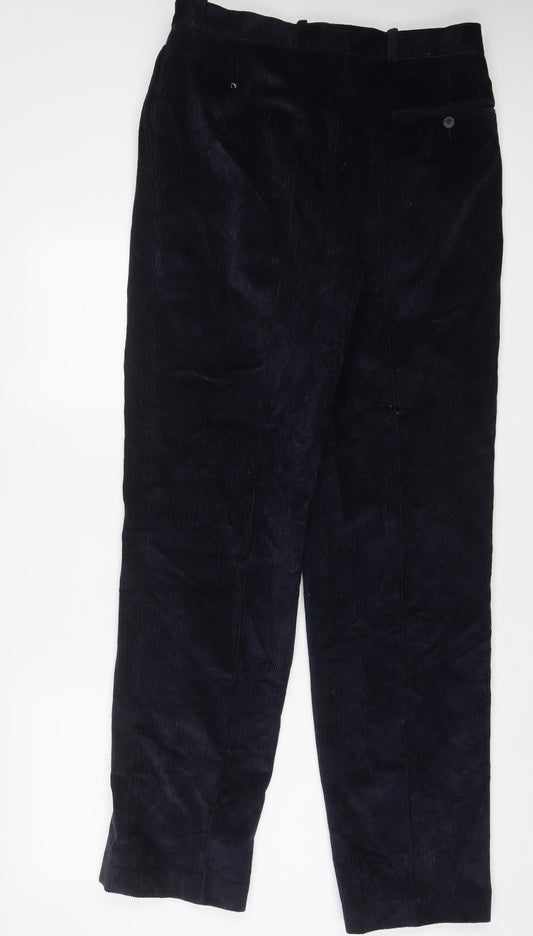Mens UK Size 32 in Best Regular Fit  Blue Trousers