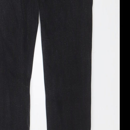 Mennace Mens Black Cotton Skinny Jeans Size 32 in L31 in Regular Zip