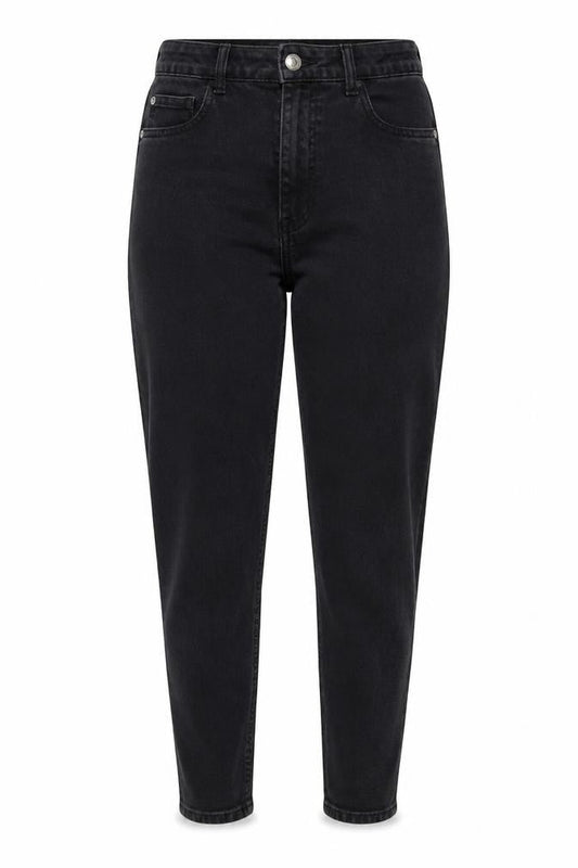 Front view of Denim & Co. women’s grey cotton skinny jeans, size UK 14, 28-inch leg regular zip