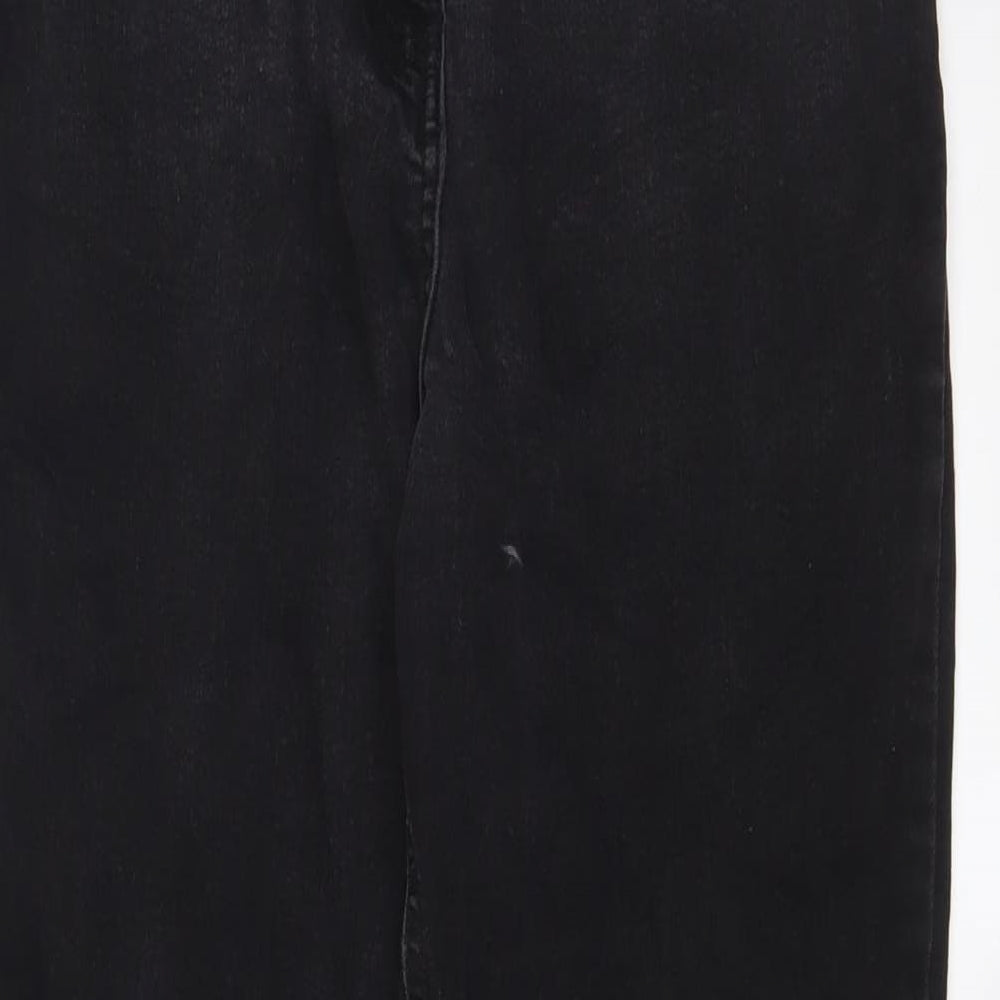 Denim & Co. Womens Grey Cotton Skinny Jeans Size 14 L28 in Regular Zip