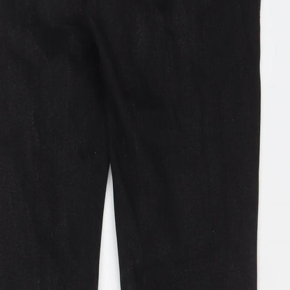 Zara Womens Black Cotton Skinny Jeans Size 14 L29 in Regular Zip