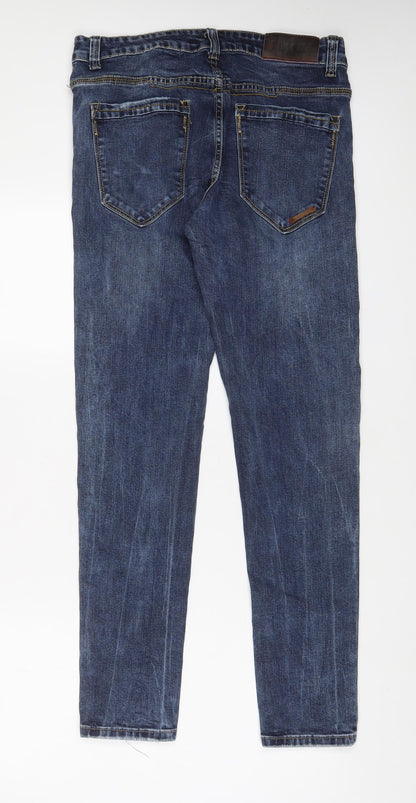 Always Jeans Womens Blue Cotton Skinny Jeans Size 30 in L30 in Regular Zip