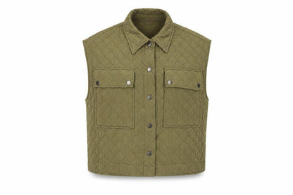 Womens UK Size S Zara Green Gilet