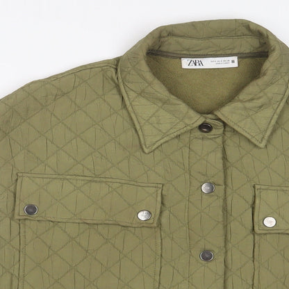 Womens UK Size S Zara Green Gilet