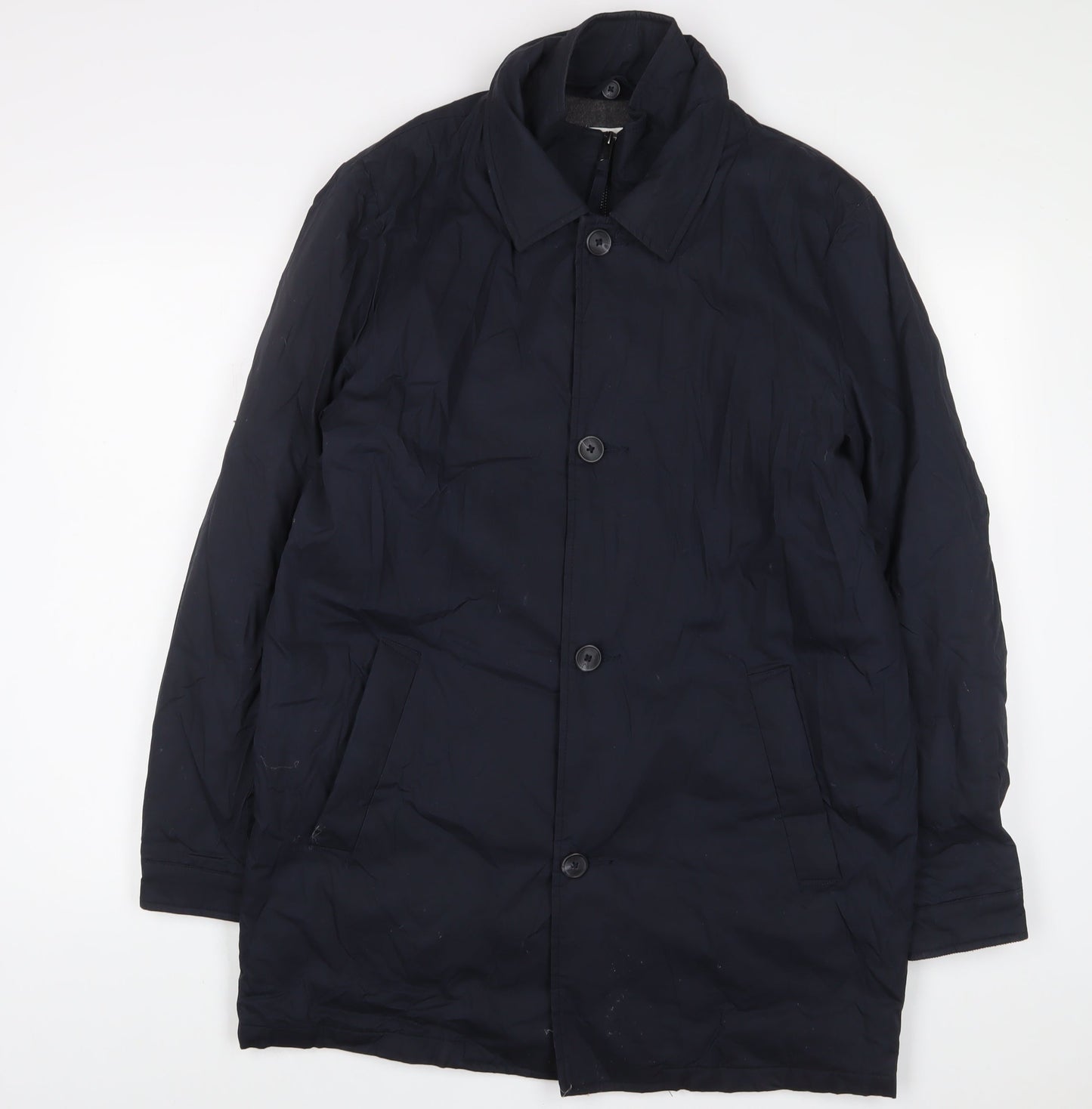 (un) bias Mens Blue Jacket Coat Size S Zip - Pockets