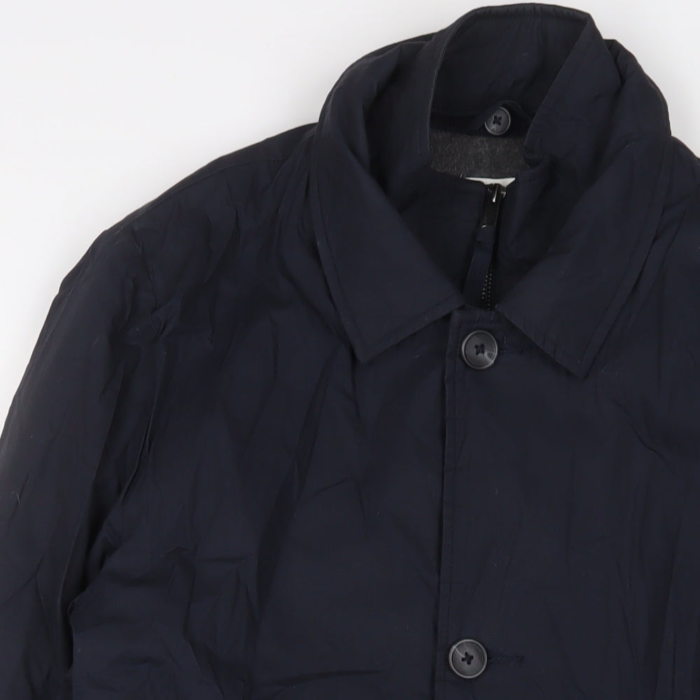 (un) bias Mens Blue Jacket Coat Size S Zip - Pockets