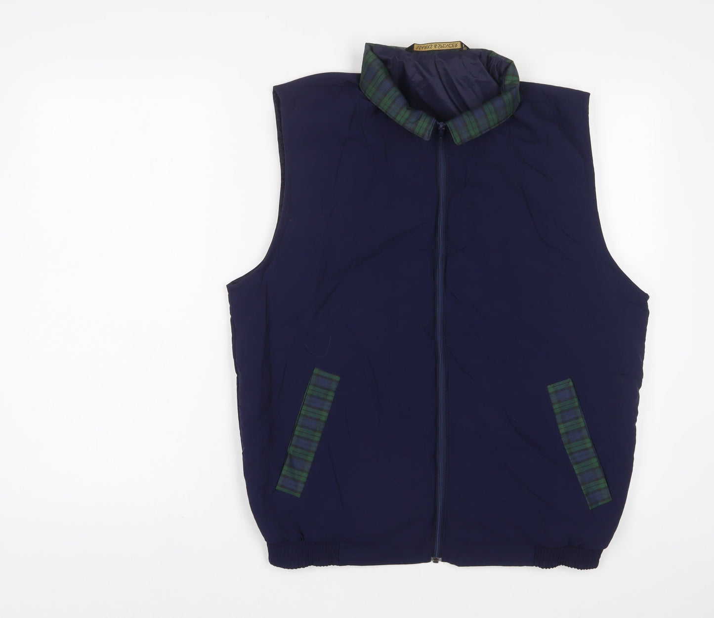Mens UK Size S Marks and Spencer Blue Gilet