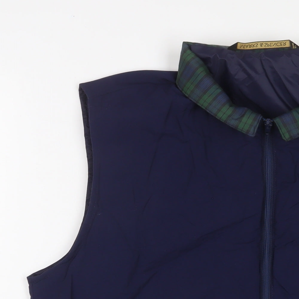 Mens UK Size S Marks and Spencer Blue Gilet