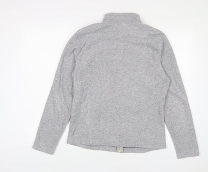 DECATHLON Womens Grey Jacket Size L Zip - Zip Pockets