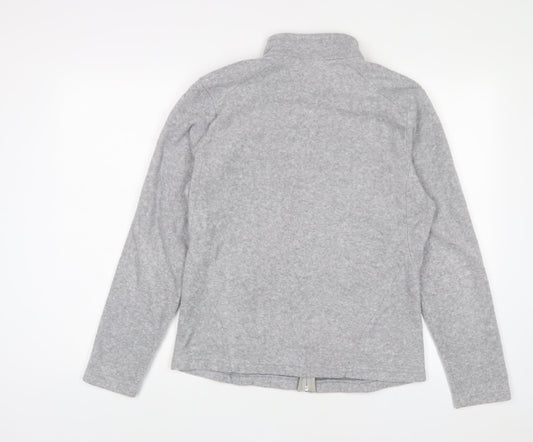 DECATHLON Womens Grey Jacket Size L Zip - Zip Pockets