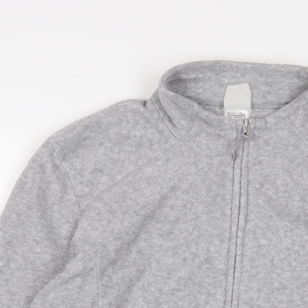 DECATHLON Womens Grey Jacket Size L Zip - Zip Pockets