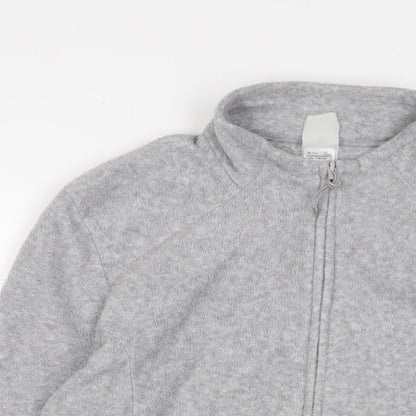 DECATHLON Womens Grey Jacket Size L Zip - Zip Pockets