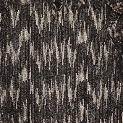 Blue Vanilla Womens Black Geometric Polyester A-Line Size 12 Mock Neck Button