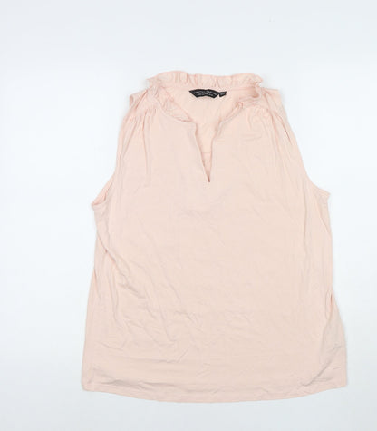 Womens UK Size 14 Dorothy Perkins Beige Basic Tank