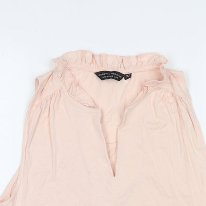 Womens UK Size 14 Dorothy Perkins Beige Basic Tank