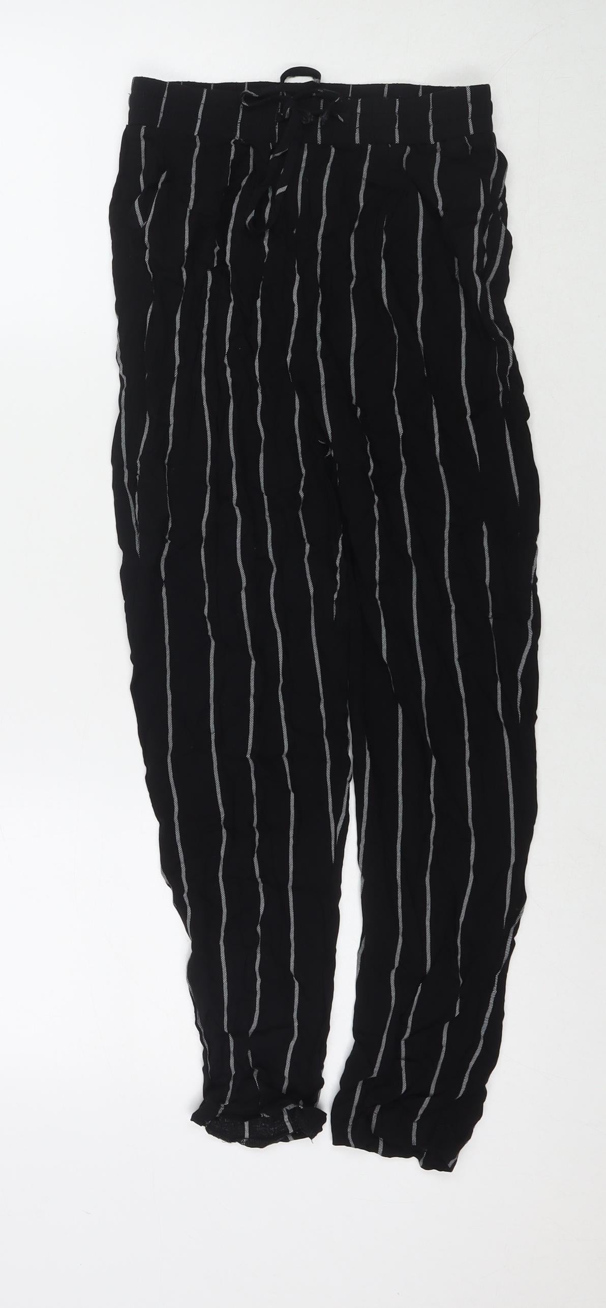 Womens UK Size 8 PRETTYLITTLETHING Regular Fit  Black Trousers