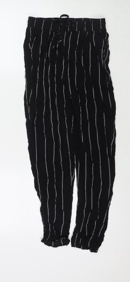 Womens UK Size 8 PRETTYLITTLETHING Regular Fit  Black Trousers