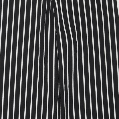 PRETTYLITTLETHING Womens Black Polyester Trousers Size 8 L27 in Regular