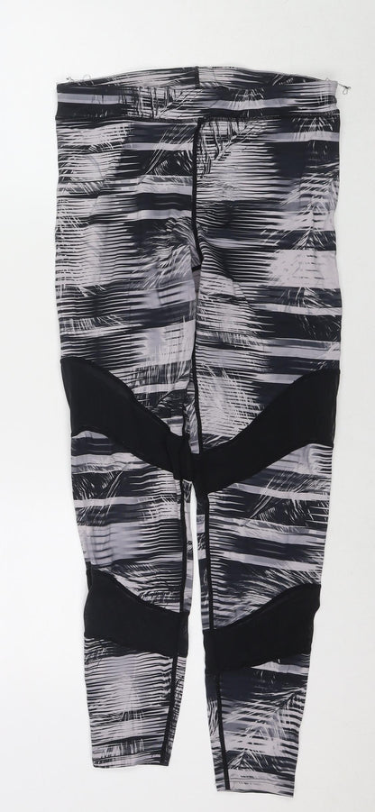 Label Lab Womens Multicoloured Geometric Polyester Compression Leggings Size S L26 in Regular Pullover