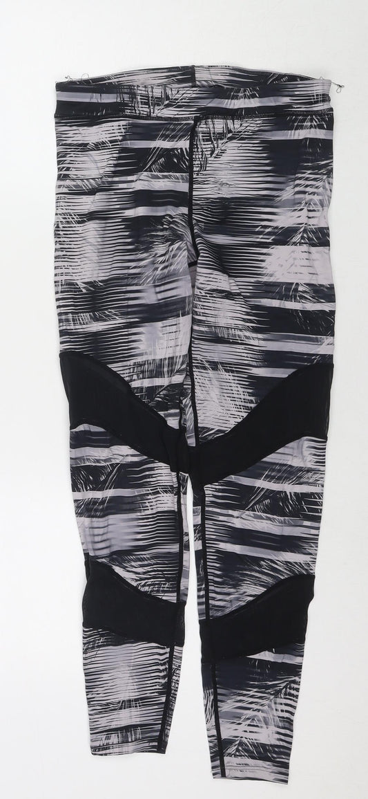 Label Lab Womens Multicoloured Geometric Polyester Compression Leggings Size S L26 in Regular Pullover