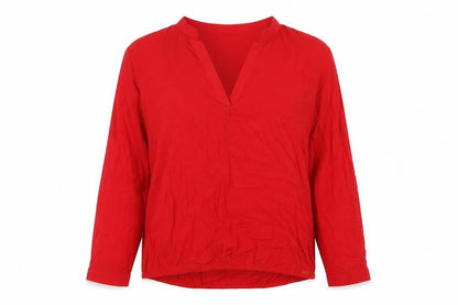 Womens UK Size 14 Q/S Red Basic Blouse