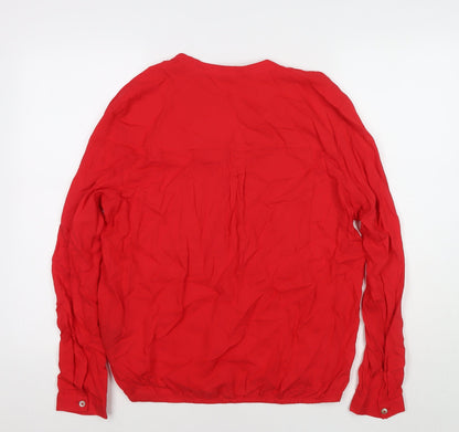 Womens UK Size 14 Q/S Red Basic Blouse