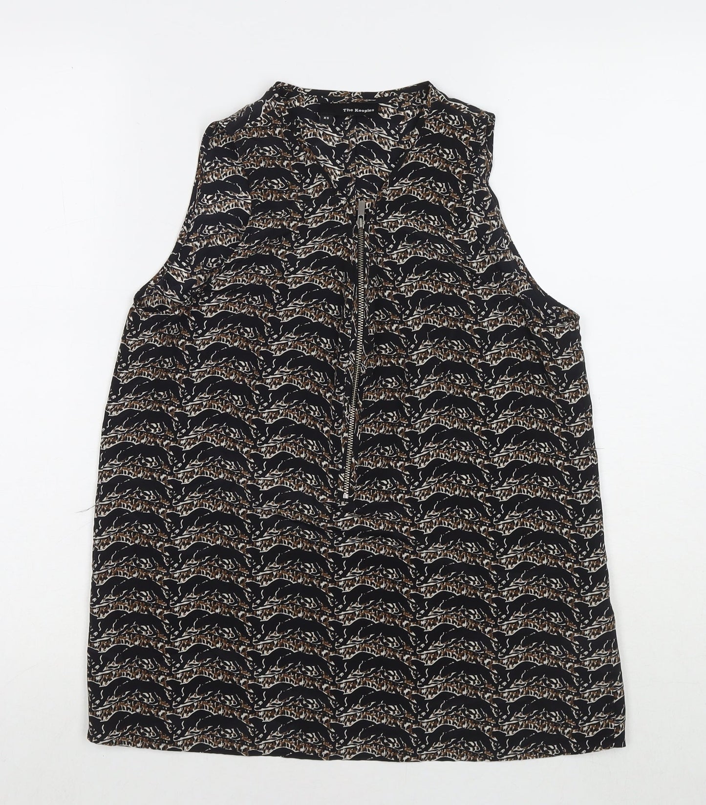 Womens UK Size XS The Kooples Black Basic Tank