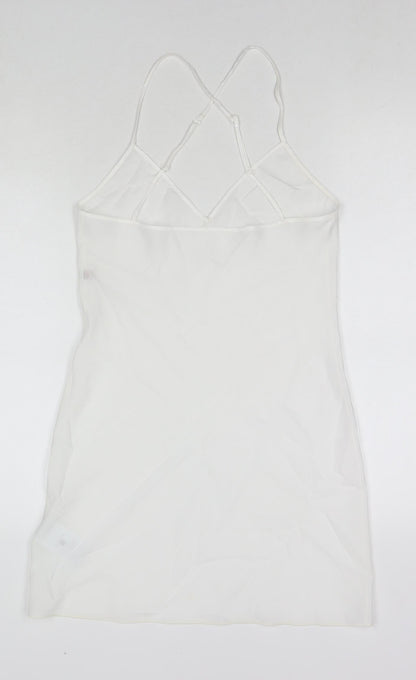 Missoni Womens White Polyester Mini Size 10 V-Neck Pullover