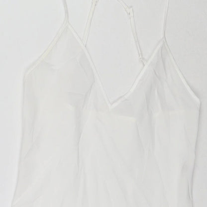 Missoni Womens White Polyester Mini Size 10 V-Neck Pullover