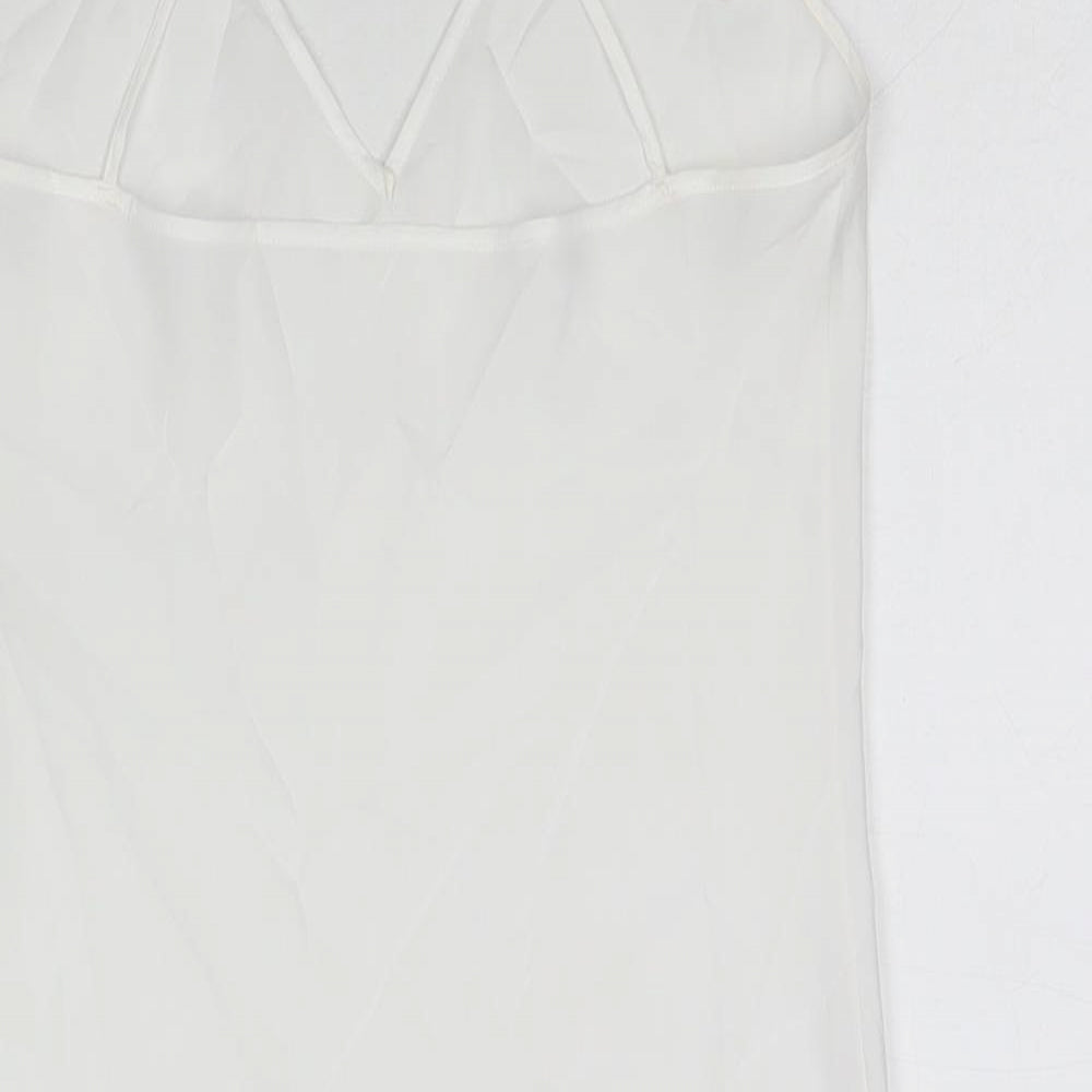 Missoni Womens White Polyester Mini Size 10 V-Neck Pullover