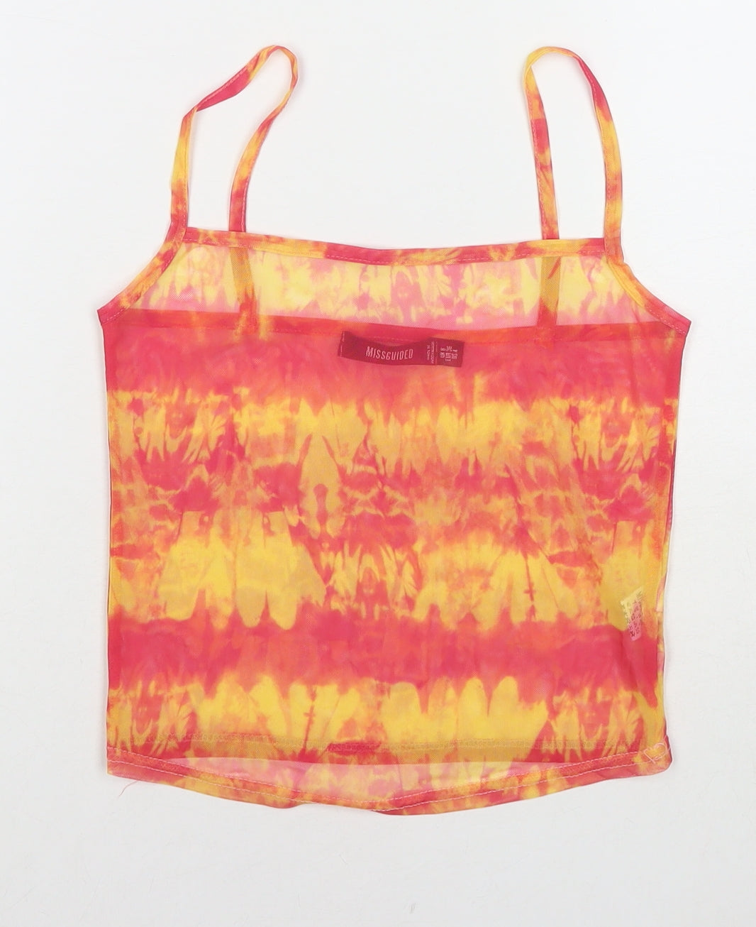 Womens UK Size 8 Missguided Orange Cropped Tank
