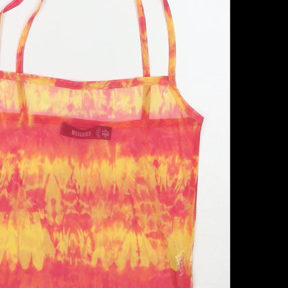 Womens UK Size 8 Missguided Orange Cropped Tank