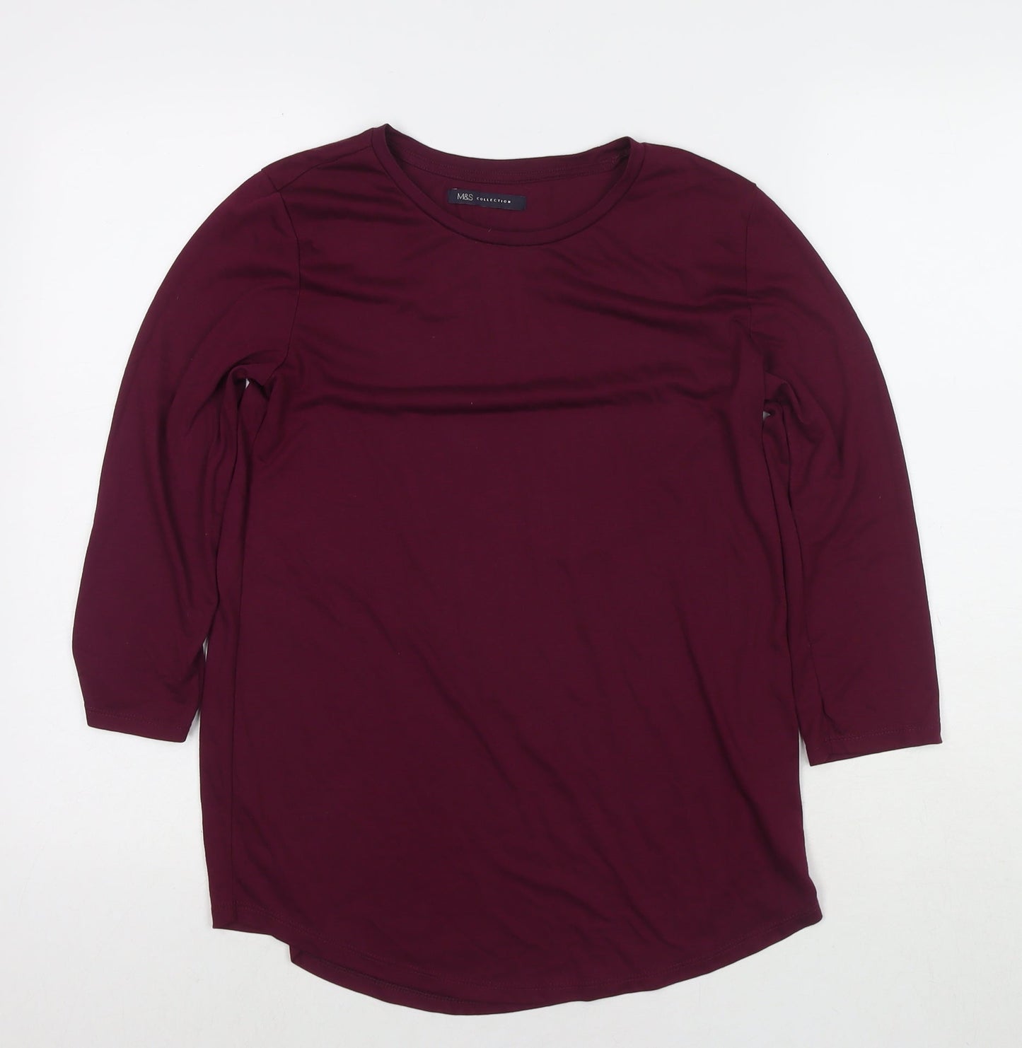 Womens UK Size 8 Marks and Spencer Purple Jersey T-Shirt