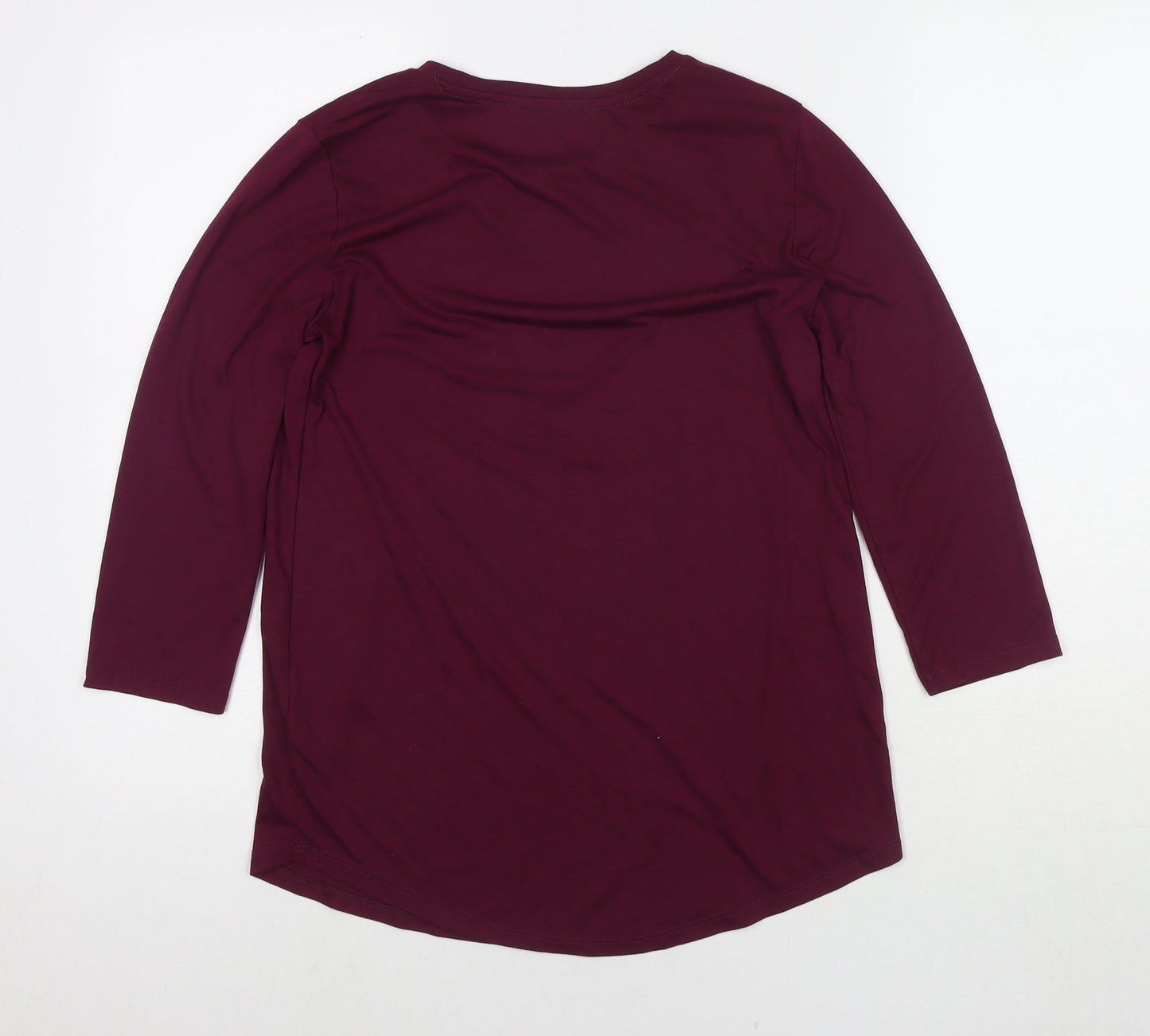 Womens UK Size 8 Marks and Spencer Purple Jersey T-Shirt