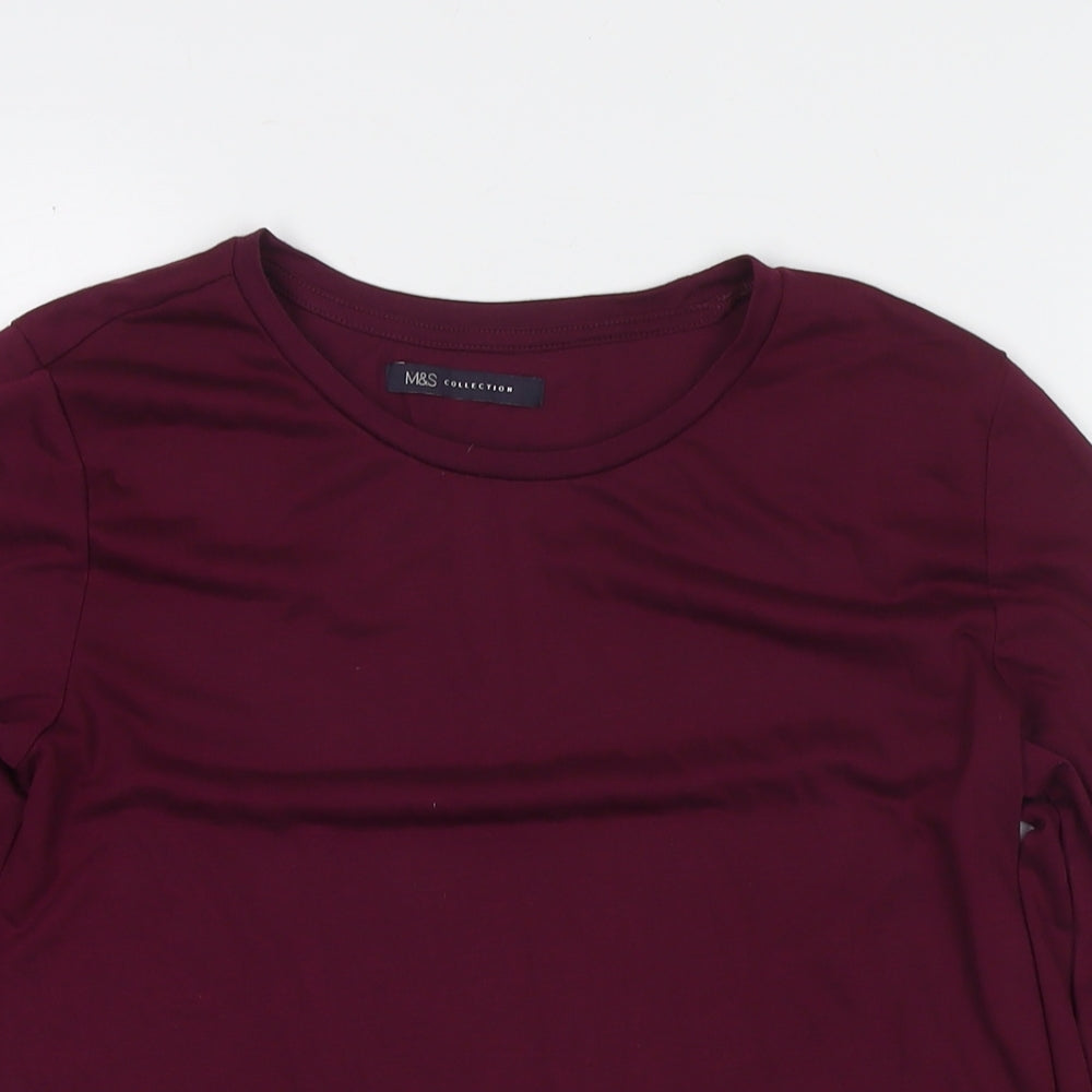 Womens UK Size 8 Marks and Spencer Purple Jersey T-Shirt