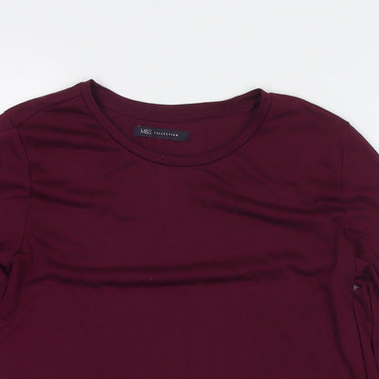 Womens UK Size 8 Marks and Spencer Purple Jersey T-Shirt