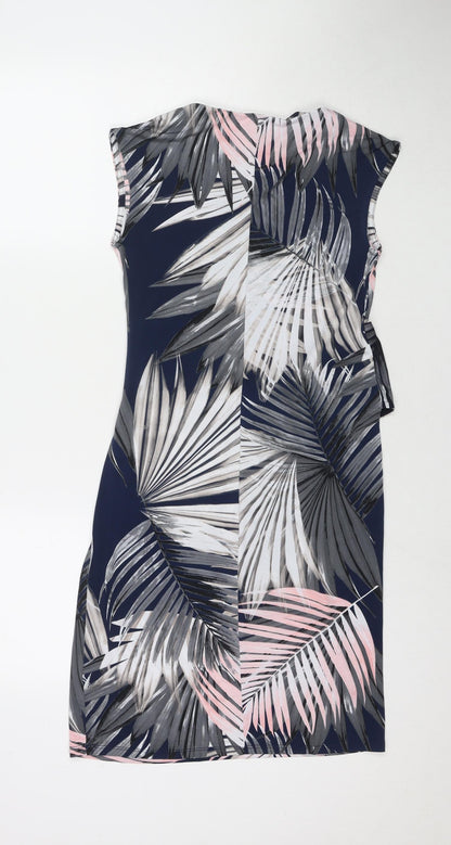 Debenhams Womens Multicoloured Floral Polyester A-Line Size 6 Round Neck Pullover