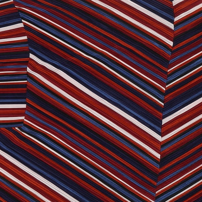 Bonmarché Womens Multicoloured Striped Polyester Basic Blouse Size 20 Round Neck - Size 20-22