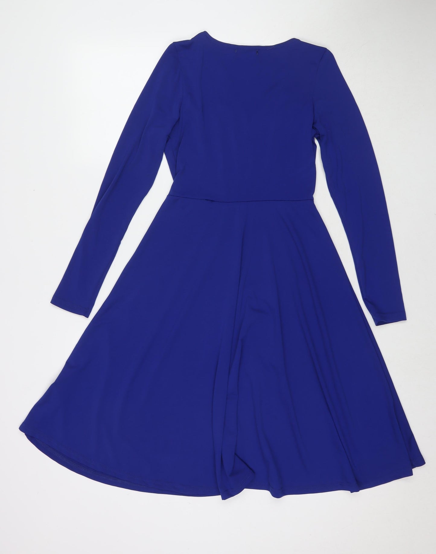 Stella Womens Blue Polyester Fit & Flare Size S V-Neck Pullover