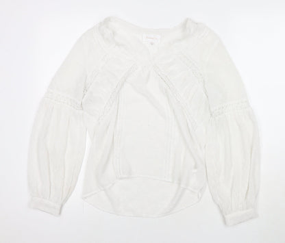 Womens UK Size S Grace & MIla White Basic Blouse