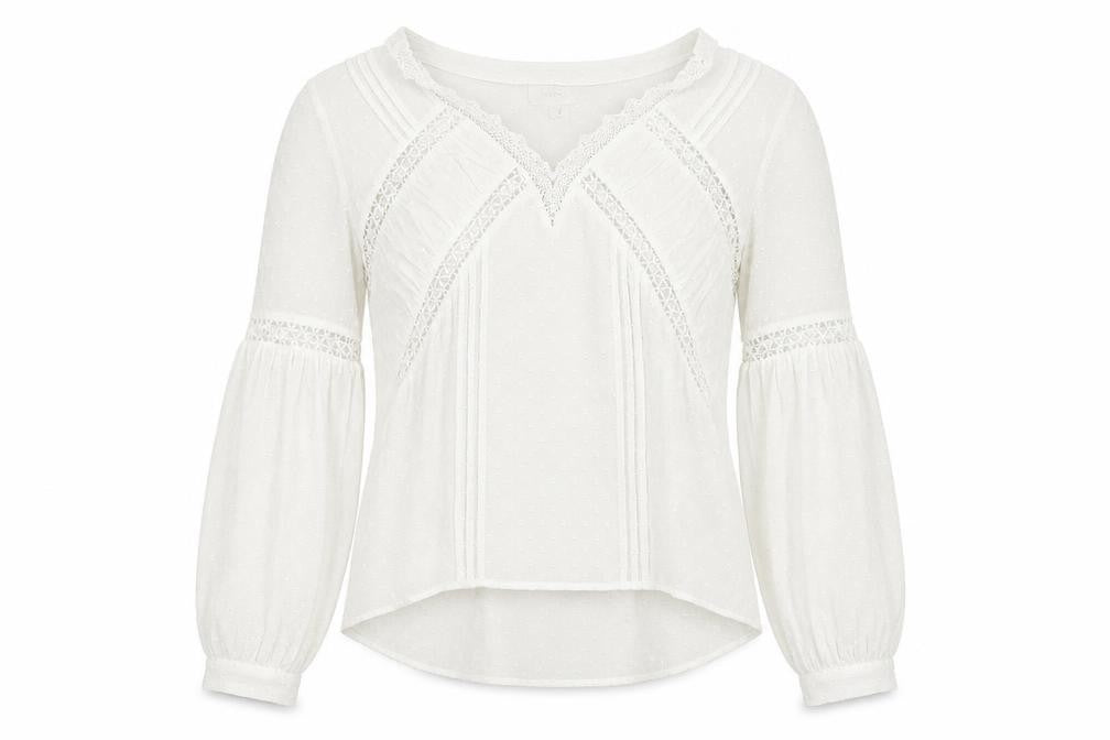 Womens UK Size S Grace & MIla White Basic Blouse