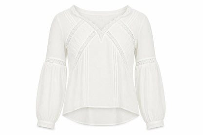 Womens UK Size S Grace & MIla White Basic Blouse