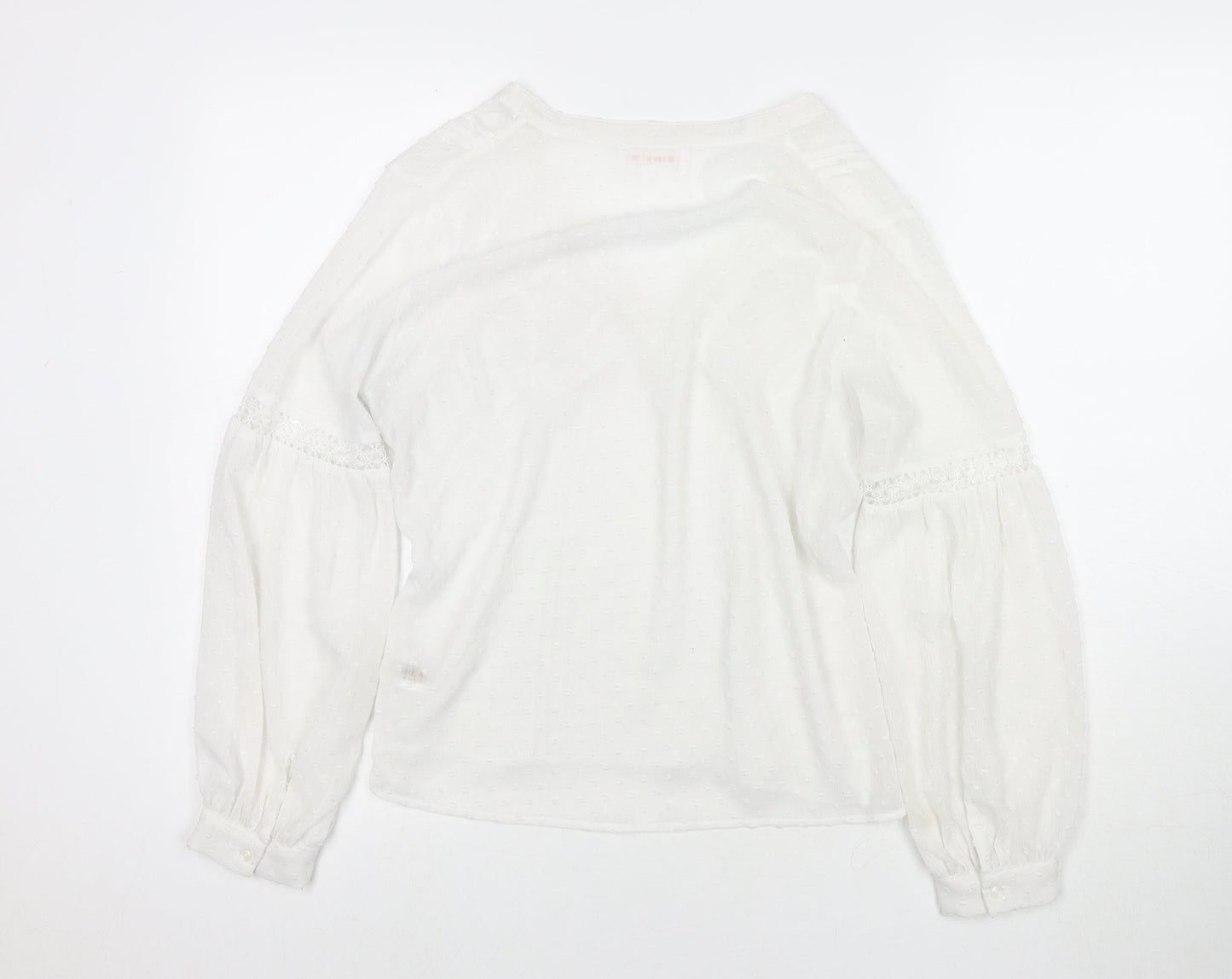 Womens UK Size S Grace & MIla White Basic Blouse
