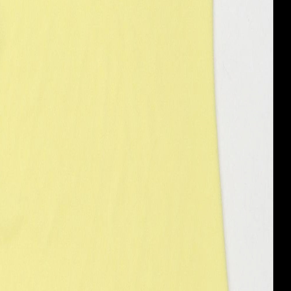I SAW IT FIRST Womens Yellow Polyester Bodycon Size 8 Round Neck Pullover