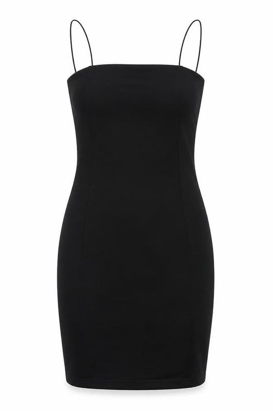 Boohoo Womens Black Polyester Bodycon Size 8 Square Neck Pullover